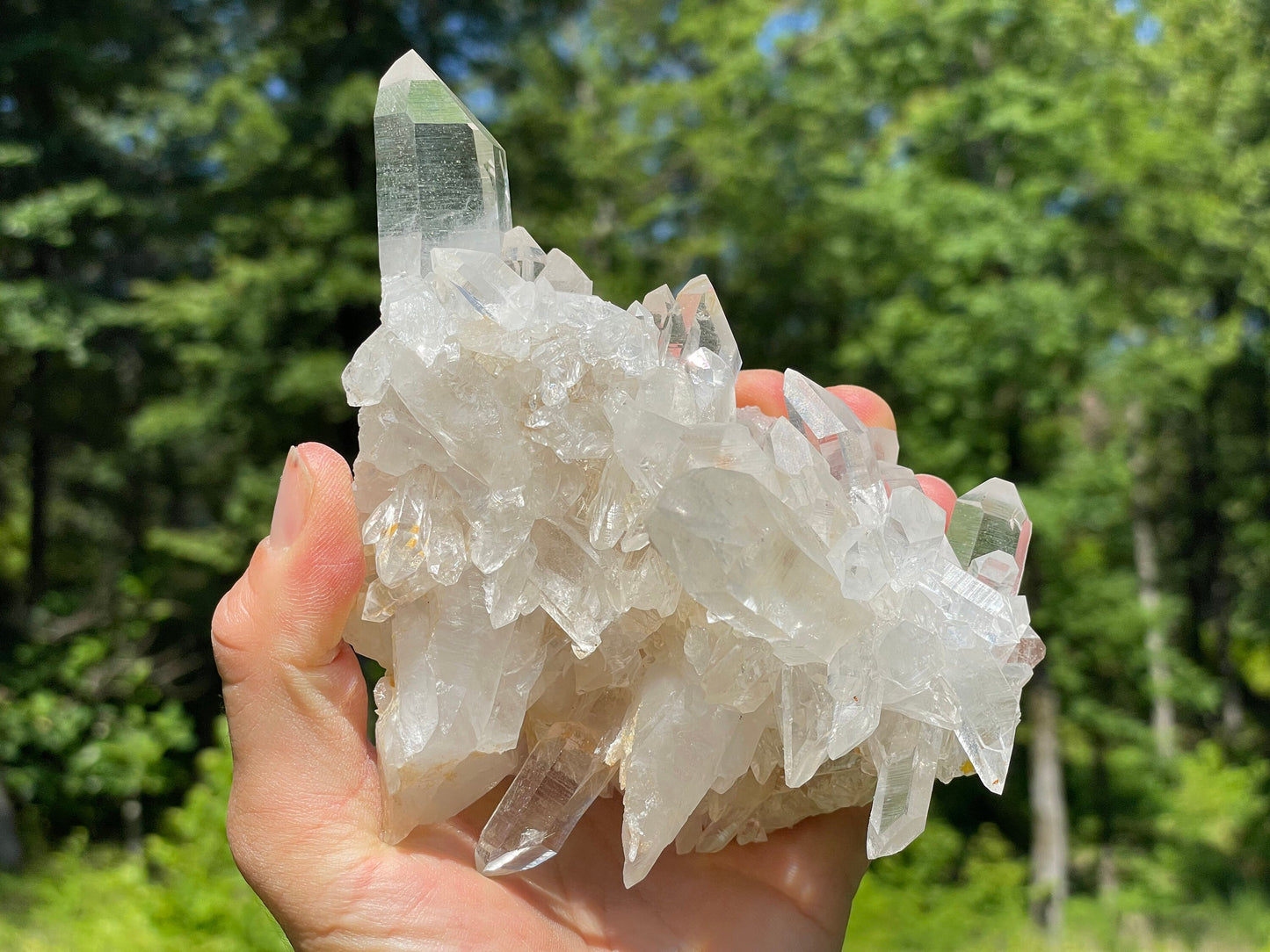 Clear Quartz Crystal Cluster || Raw Quartz Cluster || Lemurian Quartz Crystal Cluster