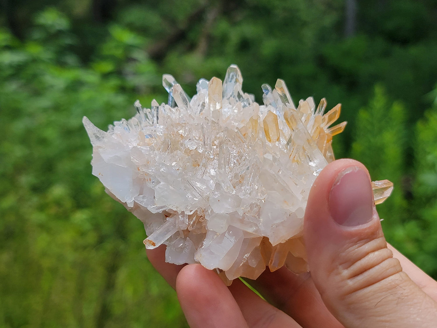 Clear Quartz Crystal Cluster || Raw Quartz Cluster || Lemurian Quartz Crystal Plate