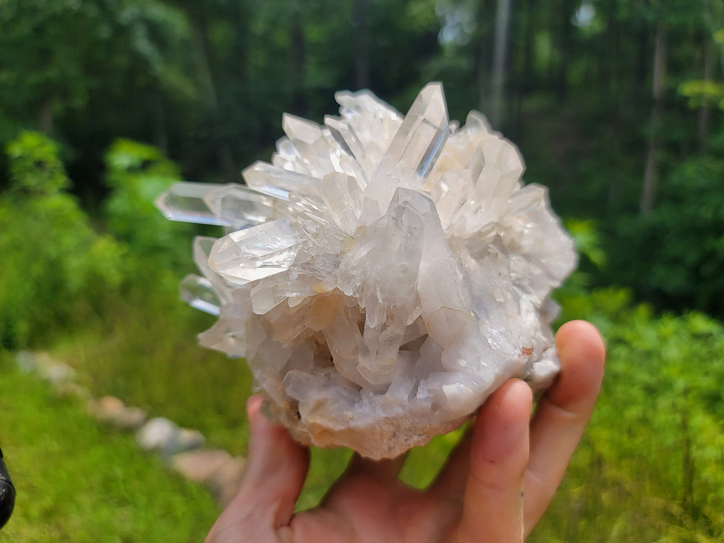 Clear Quartz Crystal Cluster || Raw Quartz Cluster || Lemurian Quartz Crystal Plate