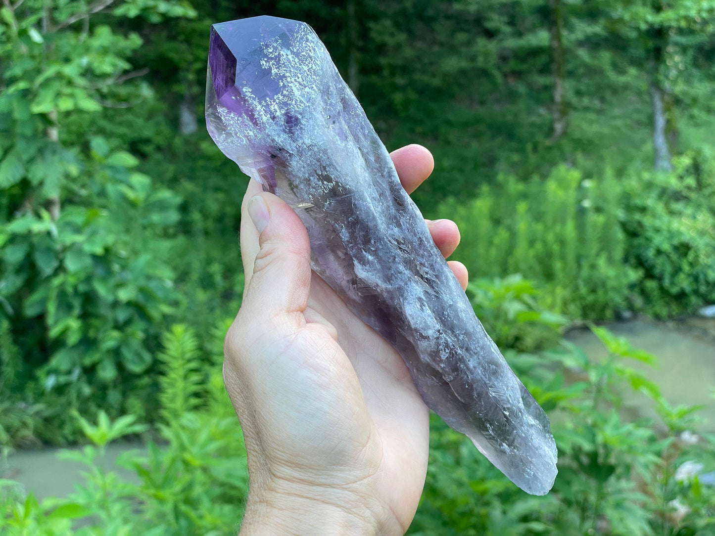 Amethyst Dragons Tooth || Bahia Amethyst Point || Amethyst Point with Root || Huge Amethyst Wand