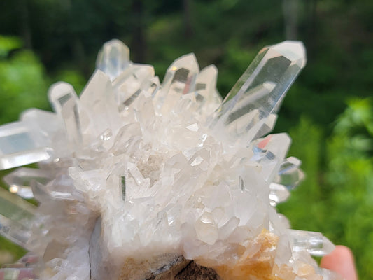 Clear Quartz Crystal Cluster || Raw Quartz Cluster || Lemurian Quartz Crystal Plate