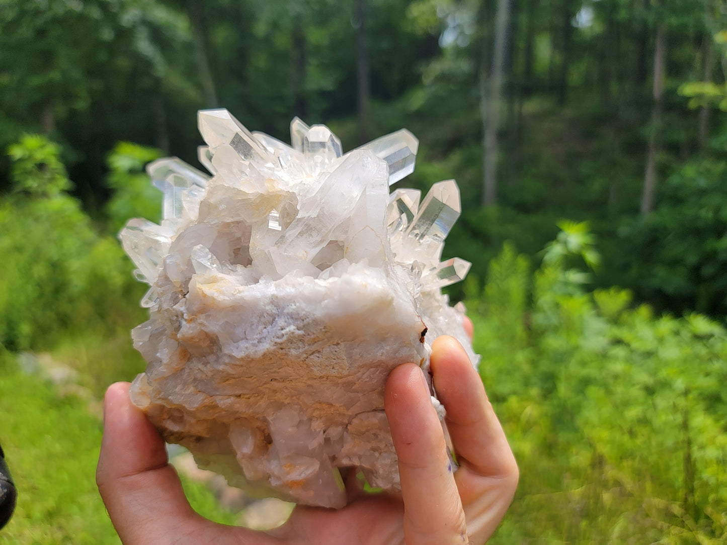 Clear Quartz Crystal Cluster || Raw Quartz Cluster || Lemurian Quartz Crystal Plate
