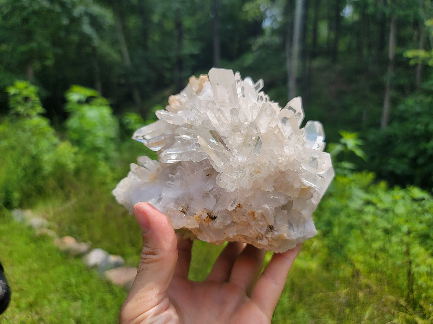 Clear Quartz Crystal Cluster || Raw Quartz Cluster || Lemurian Quartz Crystal Plate