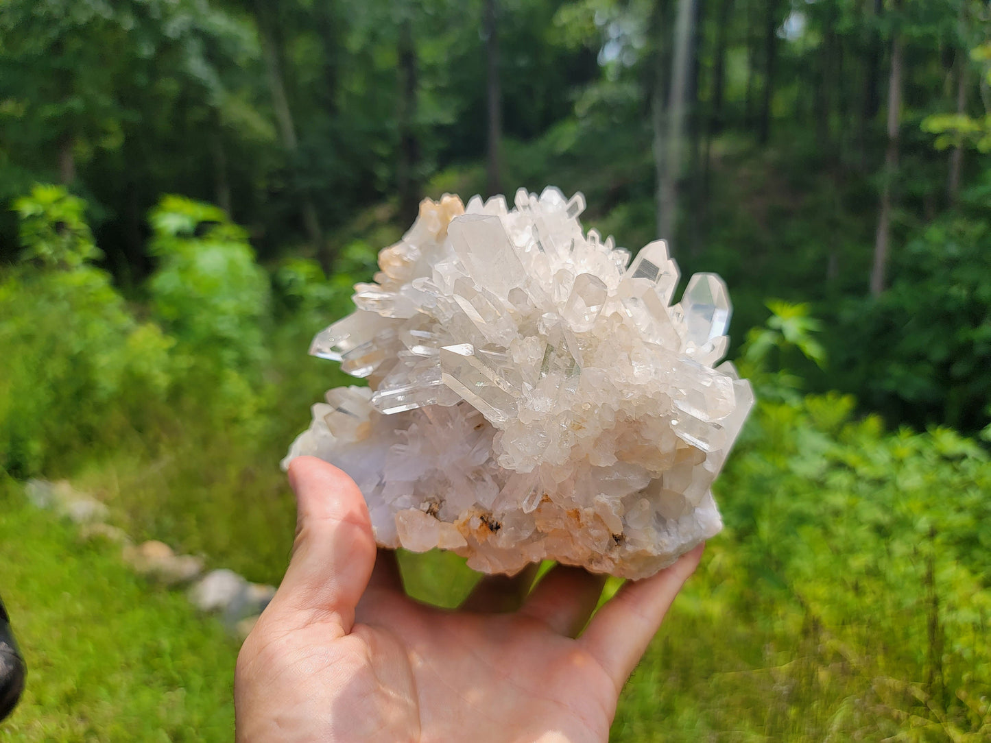 Clear Quartz Crystal Cluster || Raw Quartz Cluster || Lemurian Quartz Crystal Plate