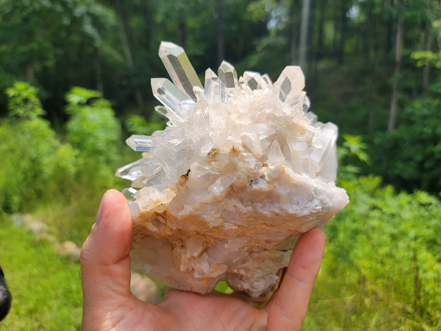 Clear Quartz Crystal Cluster || Raw Quartz Cluster || Lemurian Quartz Crystal Plate