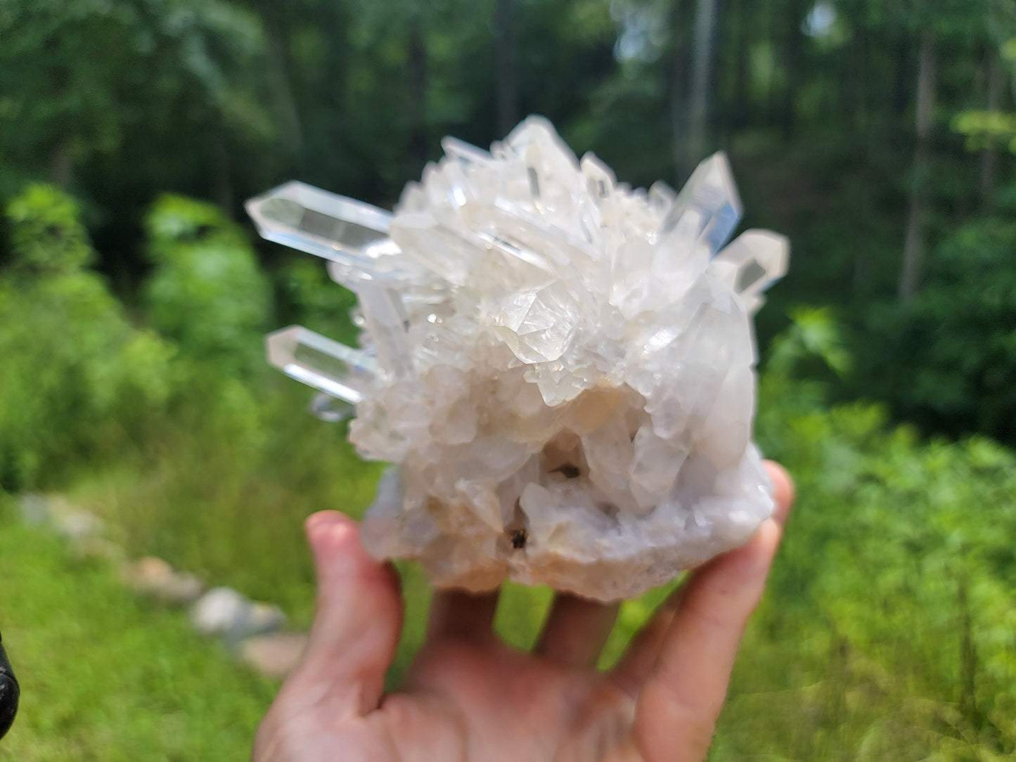 Clear Quartz Crystal Cluster || Raw Quartz Cluster || Lemurian Quartz Crystal Plate