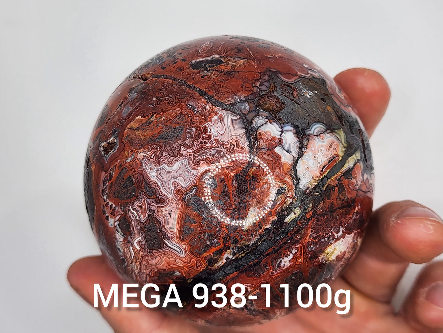 Mexican Lace Agate Sphere || Crazy Lace Agate Sphere || Mexican Crazy Lace Agate Crystal || Choose Your Size!