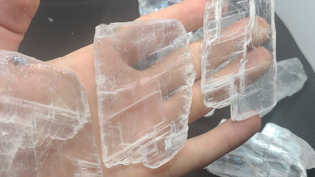 Raw Selenite Plate, True Selenite Charging Plates, Utah Selenite Slices