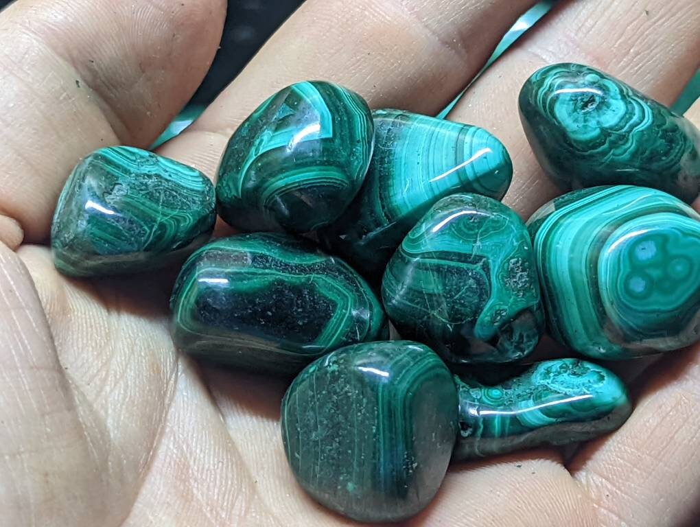 AA Tumbled Malachite || Pick Your Size|| Malachite Crystal Stone from the Congo