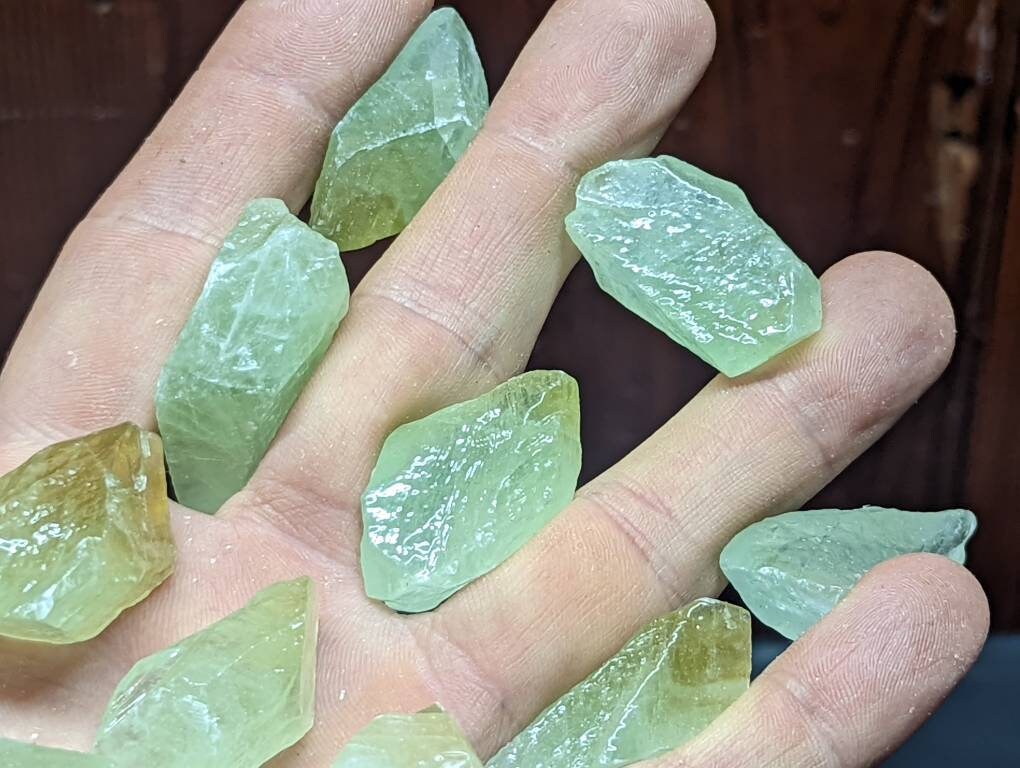 Raw Green Calcite Crystal || Rough Green Calcite Chunk || Choose Light or Dark Green