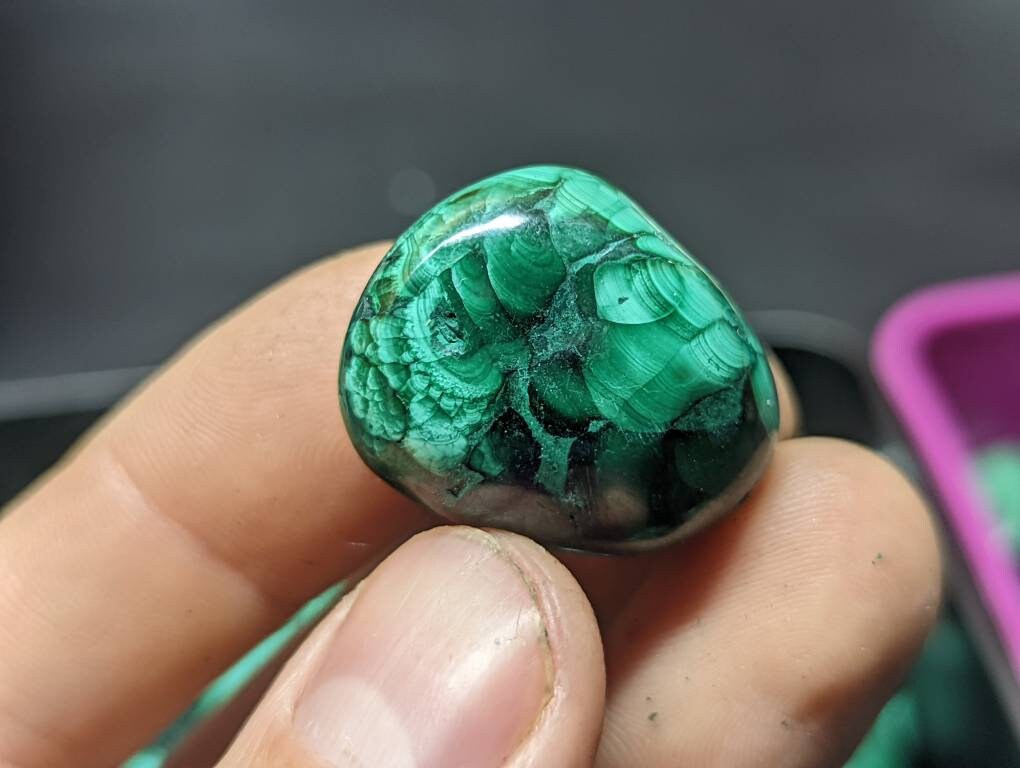 AA Tumbled Malachite || Pick Your Size|| Malachite Crystal Stone from the Congo