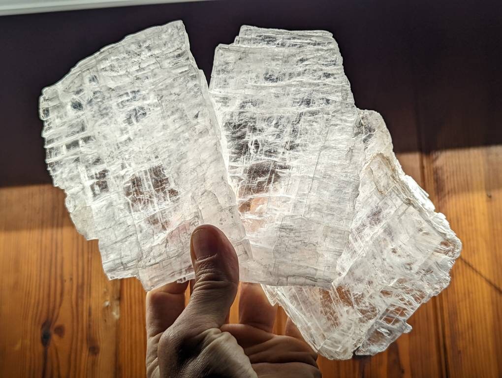 Bulk Mid Grade True Selenite Plates, Selenite Crystal , Utah Selenite Plates || Stand Alone Charging Plates 1-20lb lots