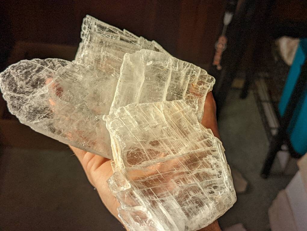 Bulk Mid Grade True Selenite Plates, Selenite Crystal , Utah Selenite Plates || Stand Alone Charging Plates 1-20lb lots