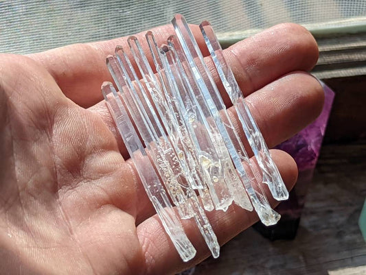 AAA - Singing Lemurian Columbian Quartz Crystal Wands || Columbian Quartz Crystal || Lemurian Seed Crystals || Pick your size!!