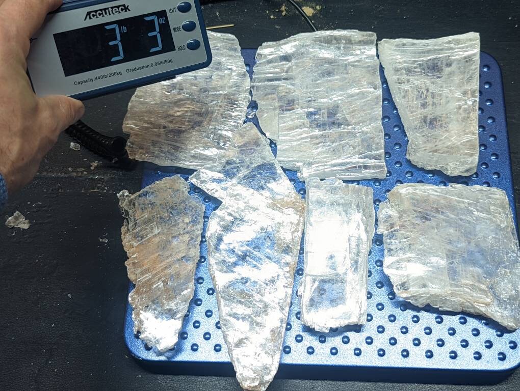 Bulk Mid Grade True Selenite Plates, Selenite Crystal , Utah Selenite Plates || Stand Alone Charging Plates 1-20lb lots