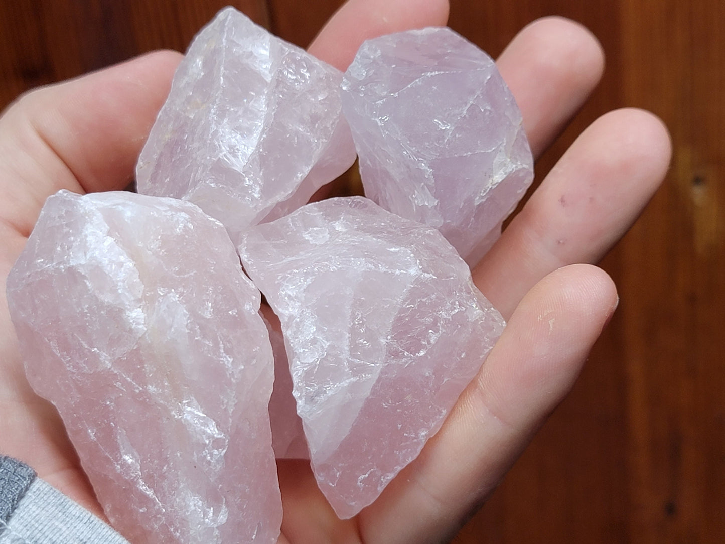 Raw Rose Quartz || Rose Quartz Chunk || Pink Rose Quartz Crystal Palm Sized
