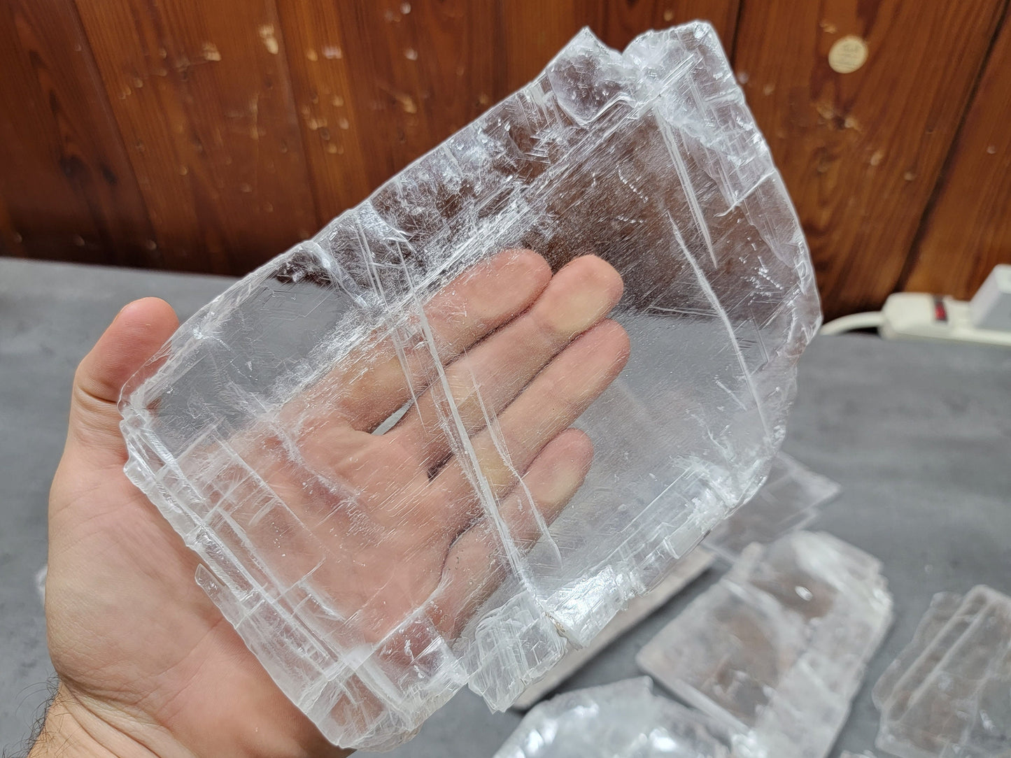 10lbs Large Raw Selenite Plate, True Selenite Charging Plates, Utah Selenite Slices