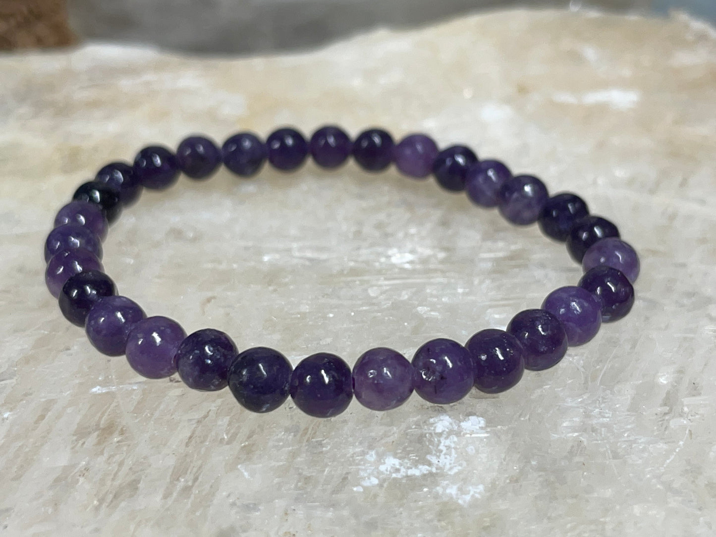 Lepidolite Crystal Bracelet || Lepidolite Beaded Bracelet || Lepidolite Crystal Jewelry || Pick Your Size