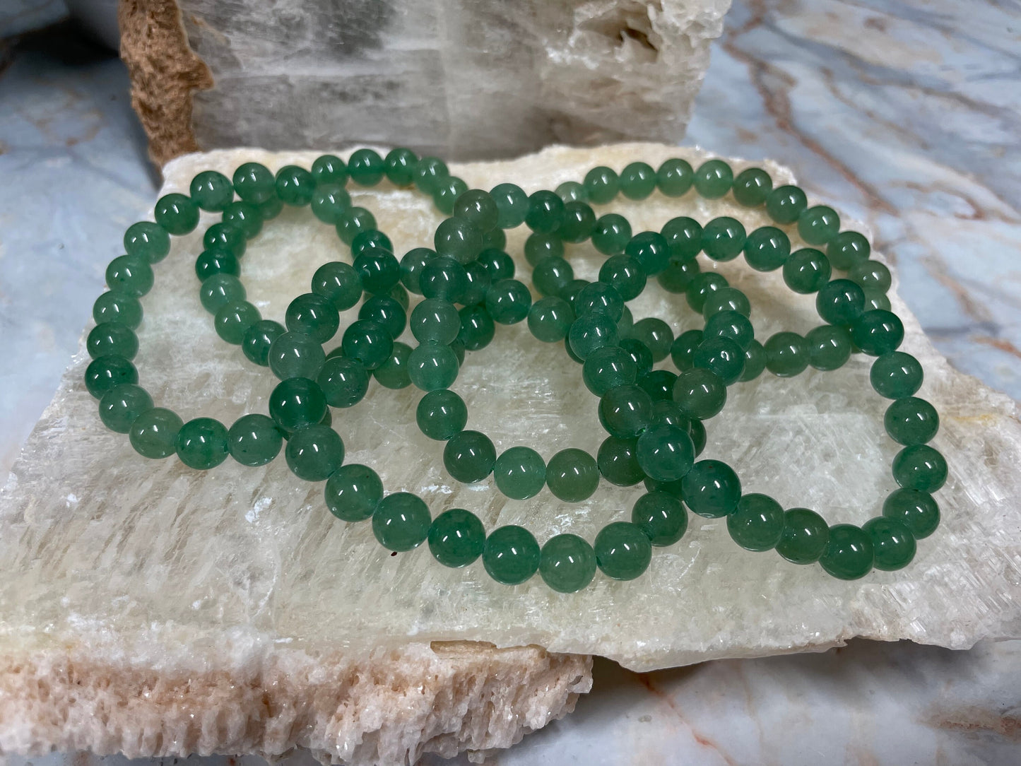 Green Aventurine Crystal Bracelet || Green Aventurine Beaded Bracelet || Aventurine Crystal Jewelry || Pick Your Size