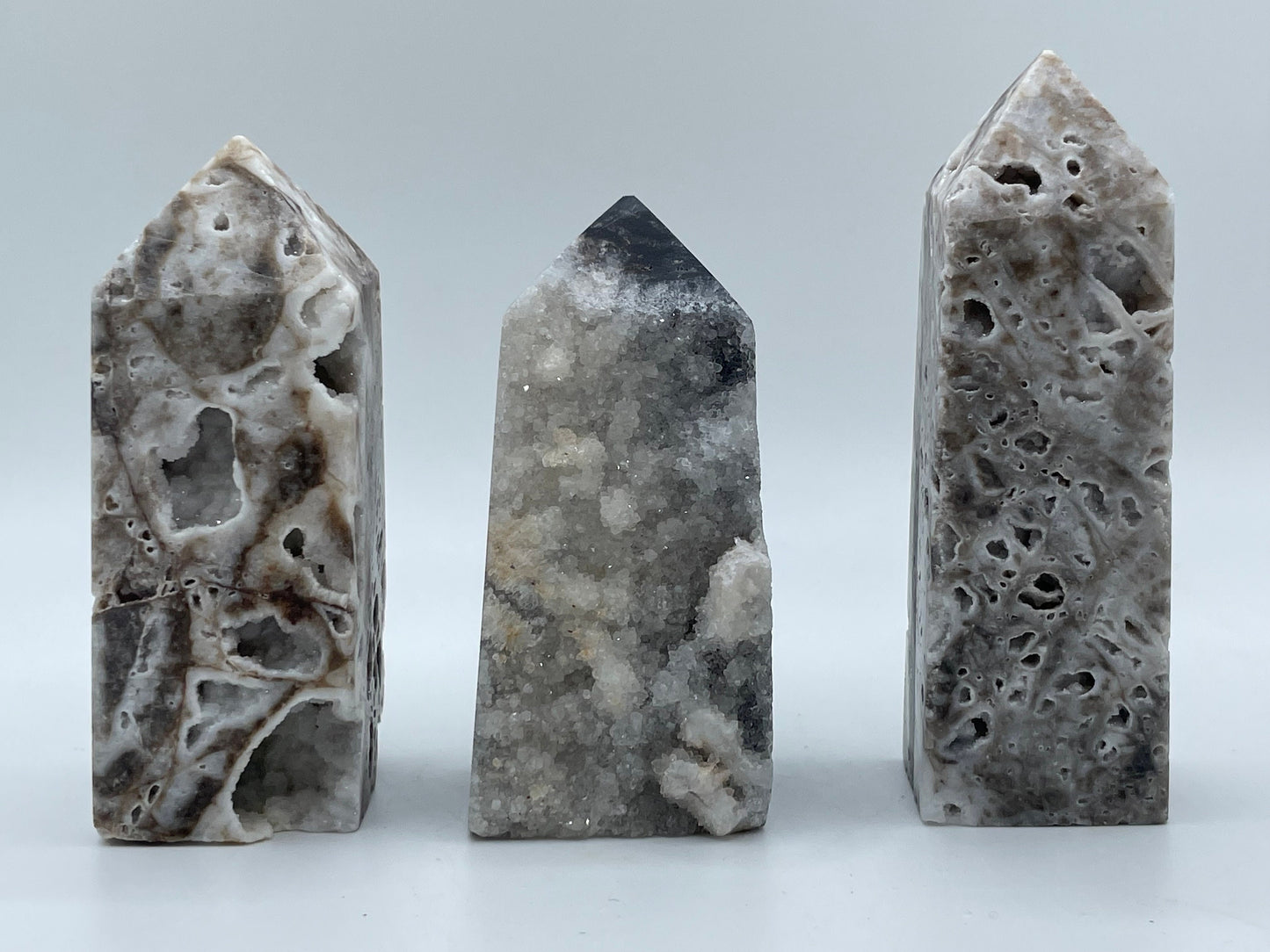 Druzy Quartz || Druzy Quartz Crystal Standing Obelisk || Pick Your Size