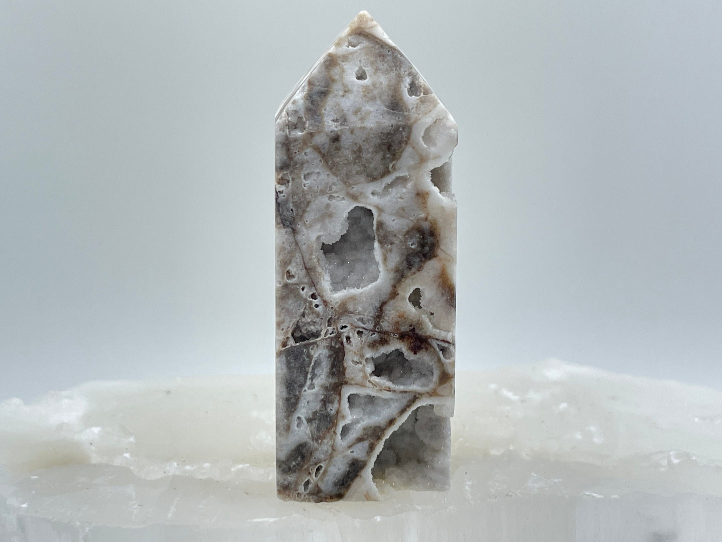 Druzy Quartz || Druzy Quartz Crystal Standing Obelisk || Pick Your Size