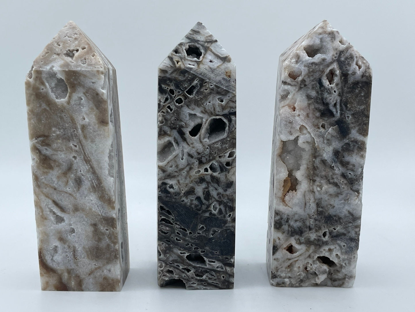 Druzy Quartz || Druzy Quartz Crystal Standing Obelisk || Pick Your Size