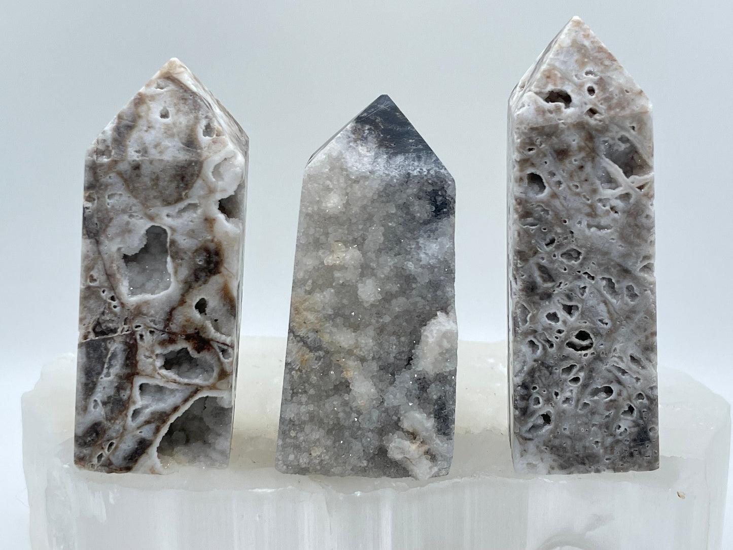 Druzy Quartz || Druzy Quartz Crystal Standing Obelisk || Pick Your Size