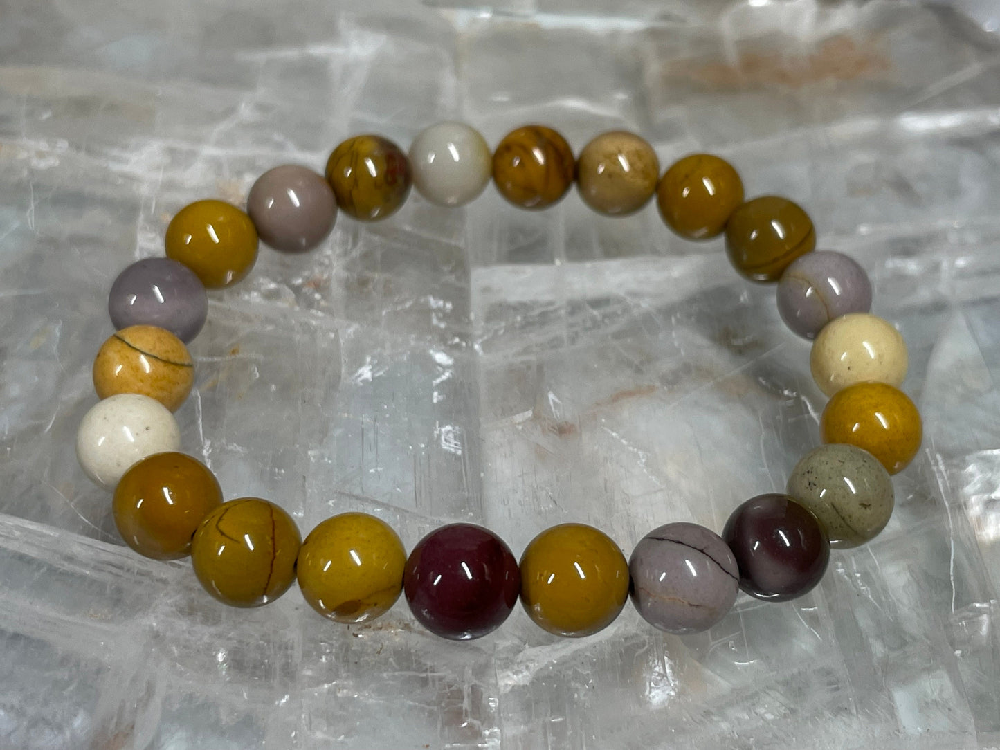 Mookaite Crystal Bracelet || Mookaite Beaded Bracelet || Mookaite Crystal Jewelry ||