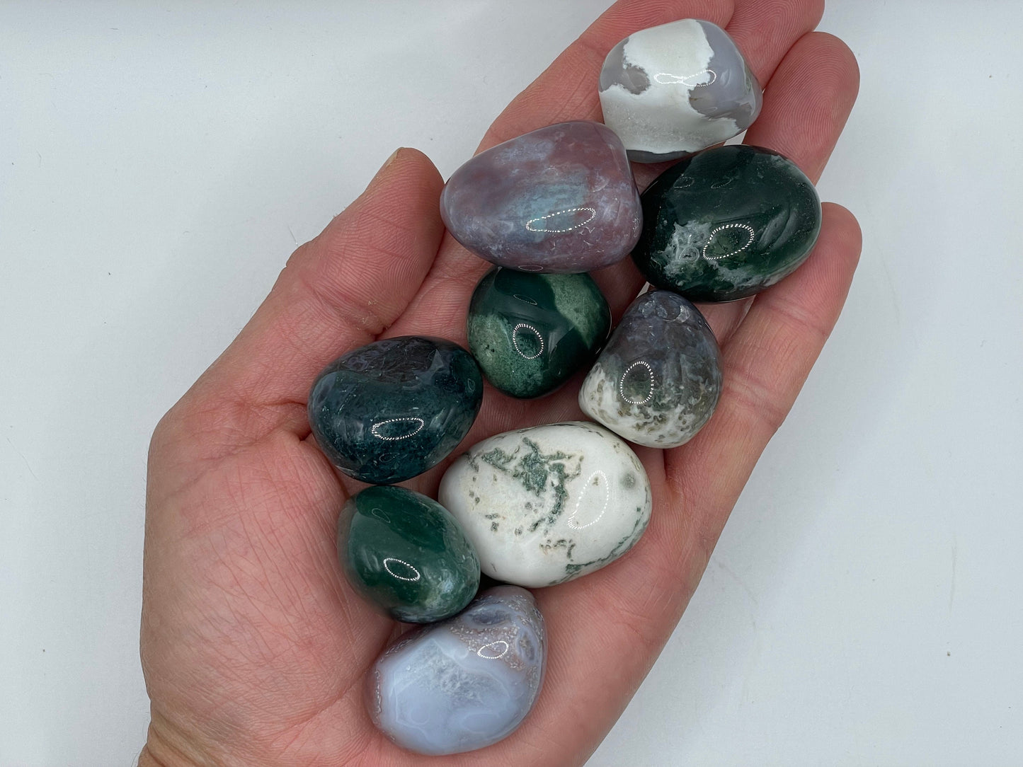Moss Agate Tumble || Moss Agate Stone || Moss Agate Tumbled Stone || Pick your size
