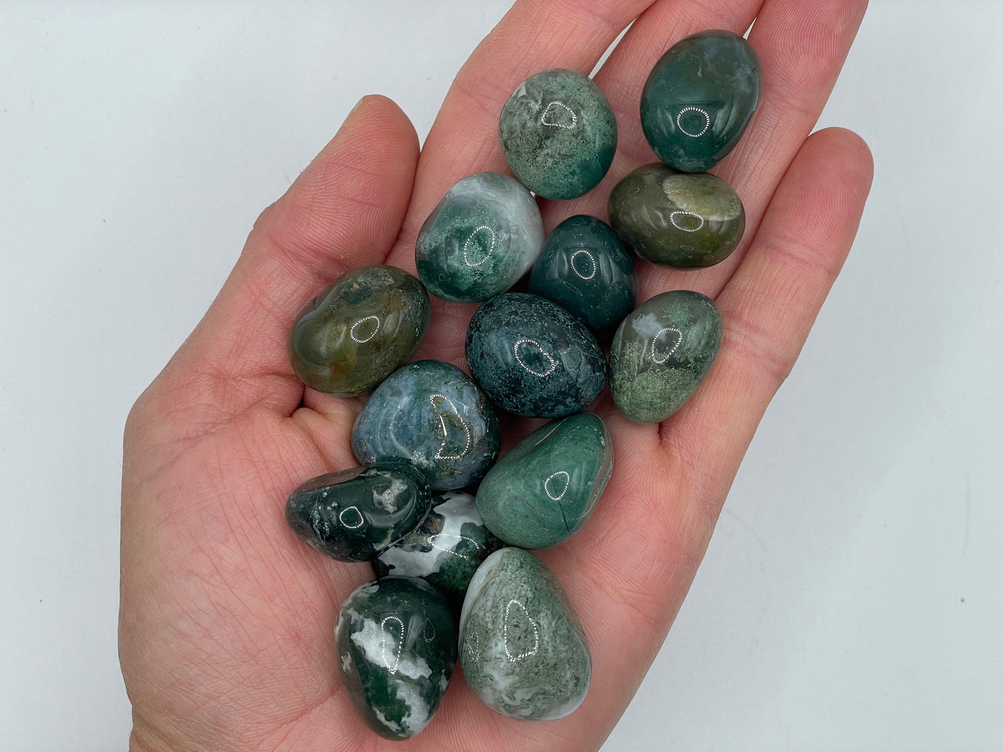 Moss Agate Tumble || Moss Agate Stone || Moss Agate Tumbled Stone || Pick your size