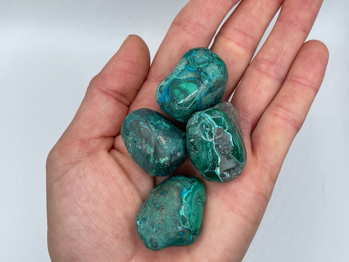 Malachite and Chrysocolla Tumble || Malachite and Chrysocolla Stone || Malachite and Chrysocolla Tumbled Stone || Pick your size