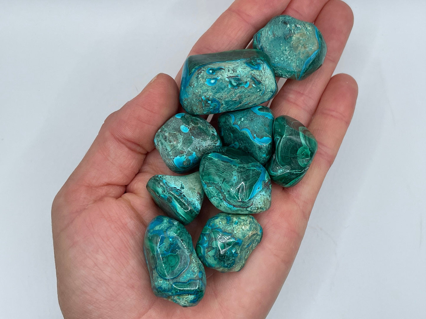 Malachite and Chrysocolla Tumble || Malachite and Chrysocolla Stone || Malachite and Chrysocolla Tumbled Stone || Pick your size