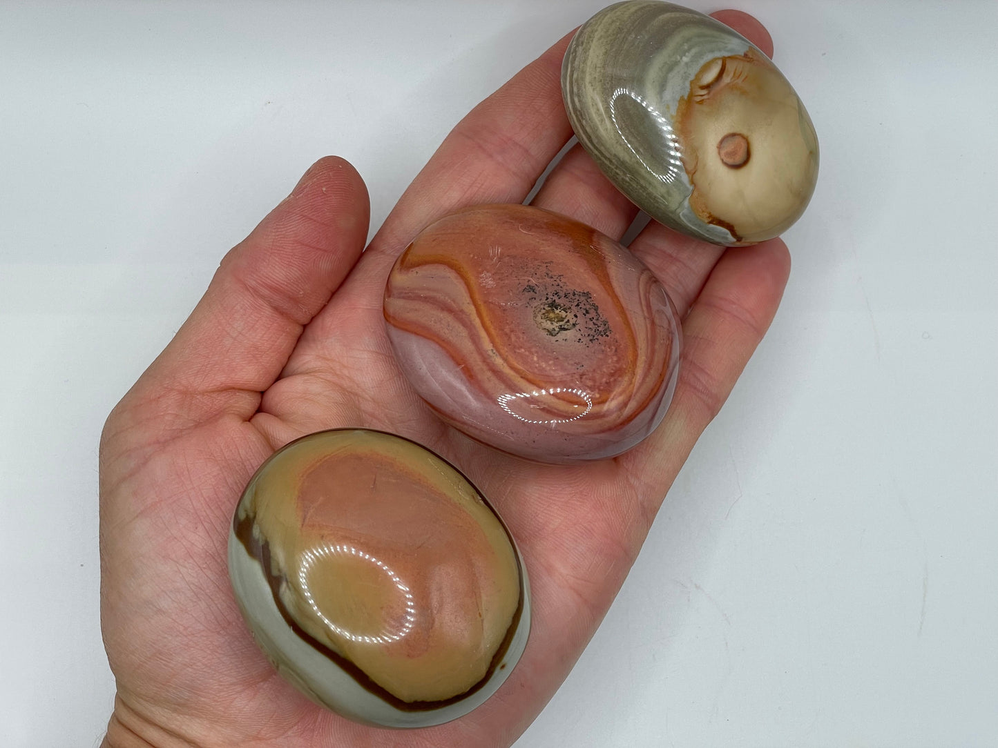 Polychrome Jasper Palm Stone || Natural Polychrome Jasper Palm Stone