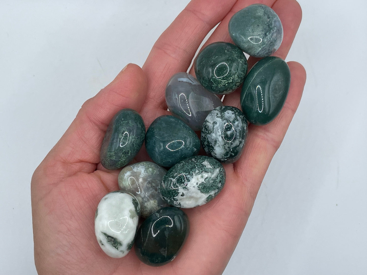 Moss Agate Tumble || Moss Agate Stone || Moss Agate Tumbled Stone || Pick your size