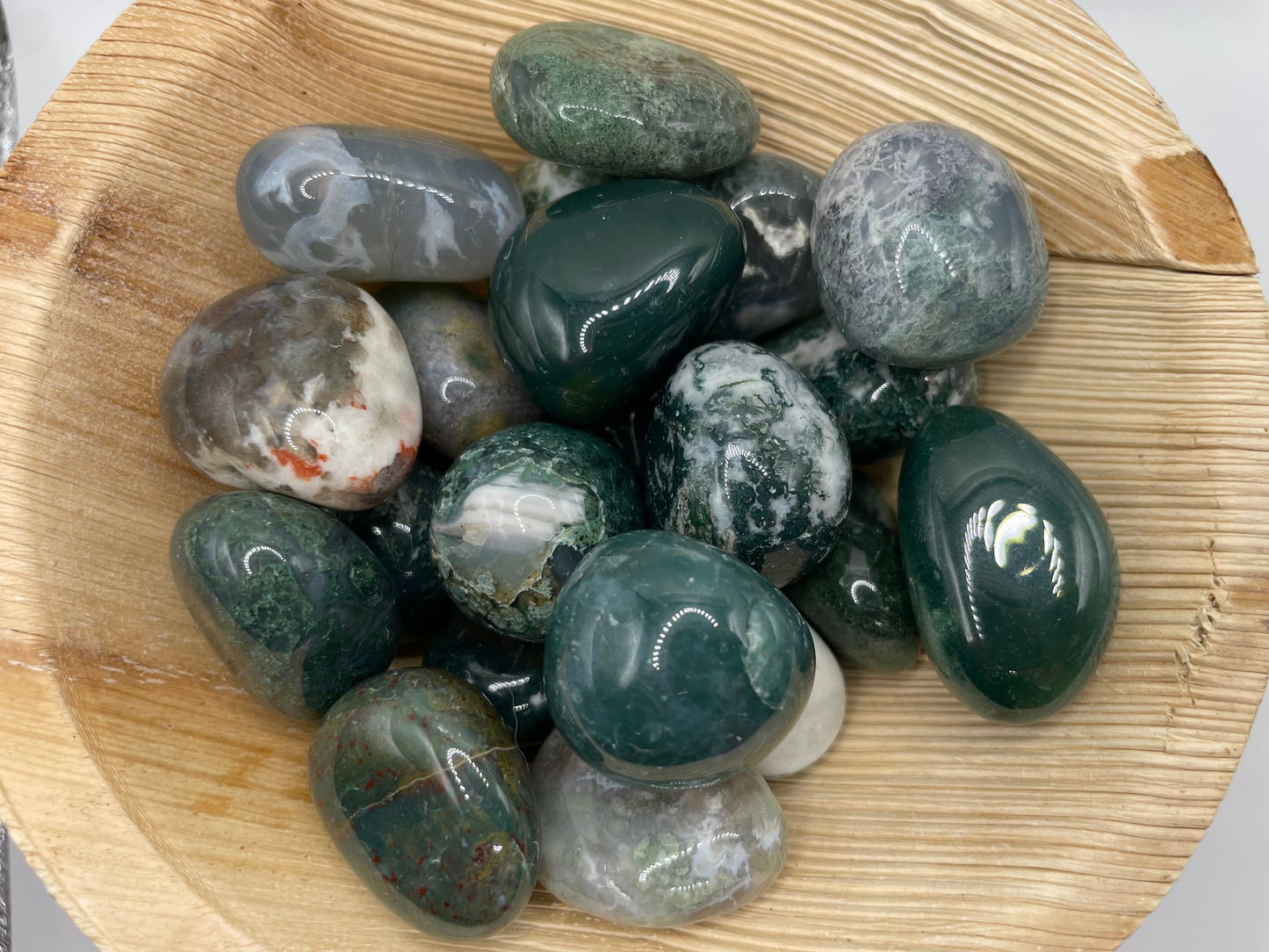 Moss Agate Tumble || Moss Agate Stone || Moss Agate Tumbled Stone || Pick your size