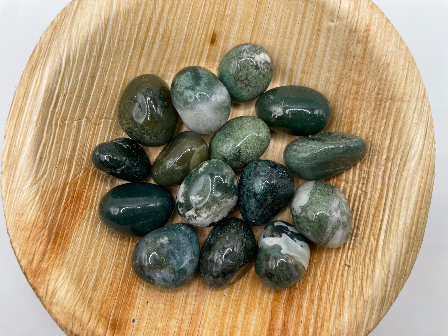 Moss Agate Tumble || Moss Agate Stone || Moss Agate Tumbled Stone || Pick your size