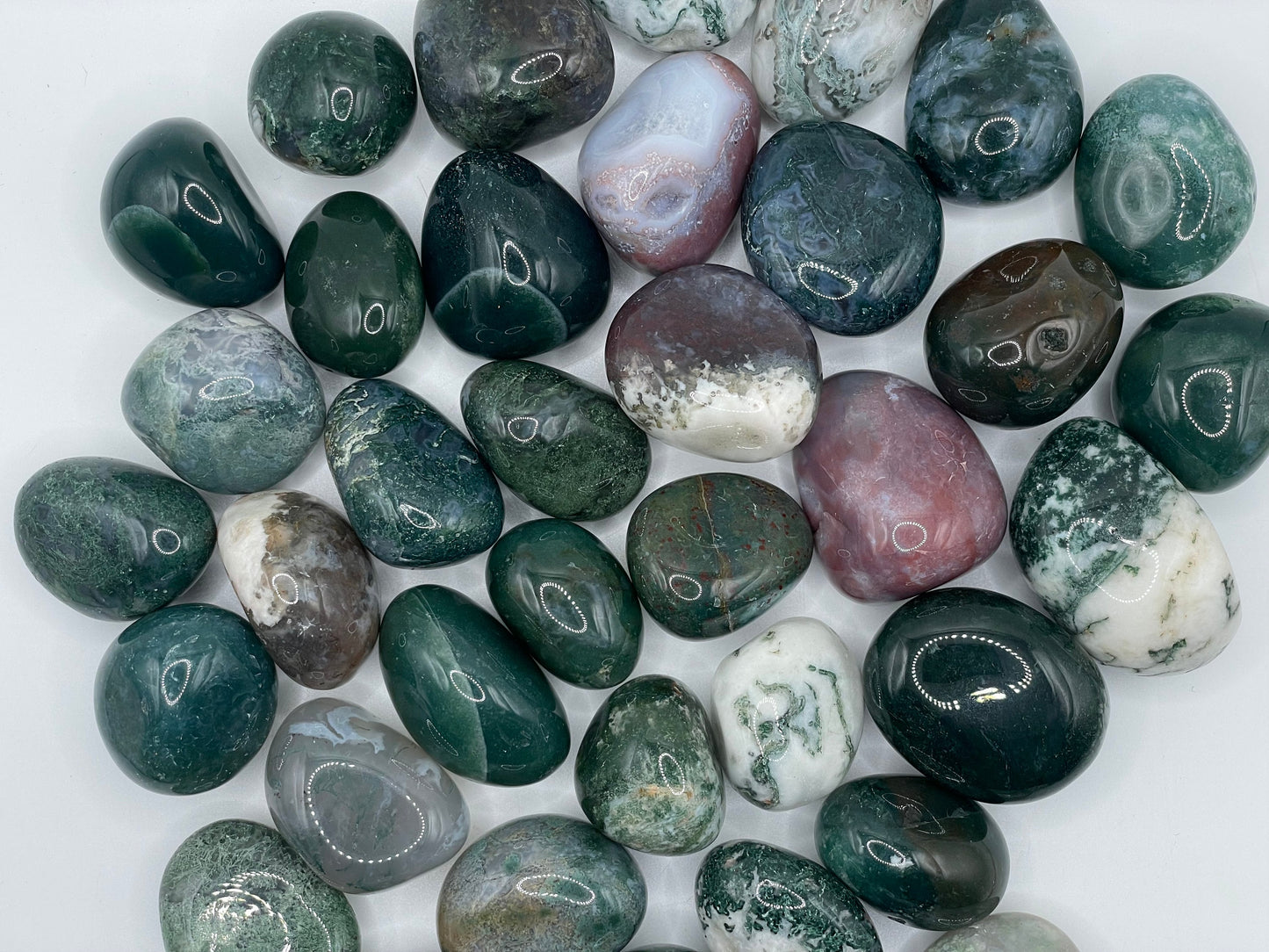 Moss Agate Tumble || Moss Agate Stone || Moss Agate Tumbled Stone || Pick your size