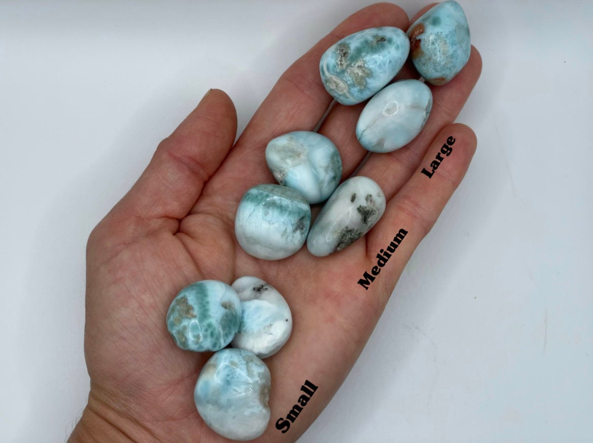 Larimar Tumble || Larimar Stone || Larimar Tumbled Stone || Pick your size