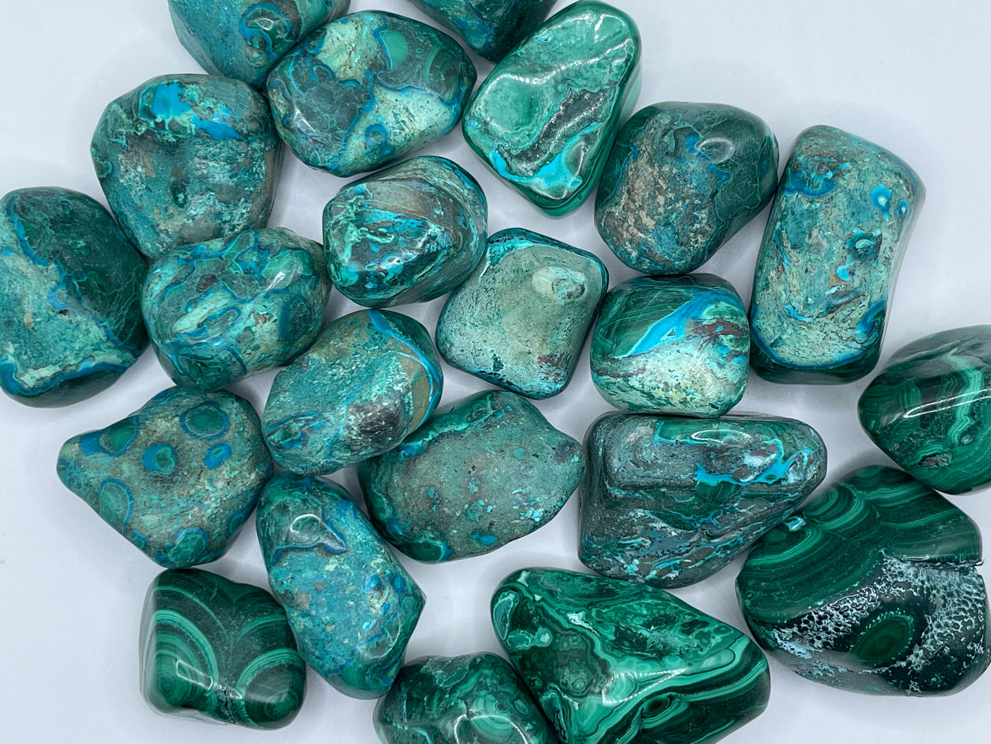 Malachite and Chrysocolla Tumble || Malachite and Chrysocolla Stone || Malachite and Chrysocolla Tumbled Stone || Pick your size
