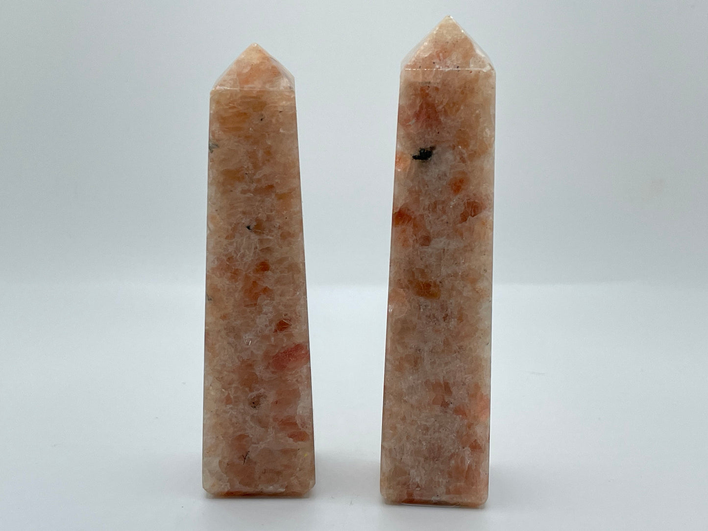 Sunstone Towers || Natural Sunstone with Black Tourmaline Towers || Choose Your Size