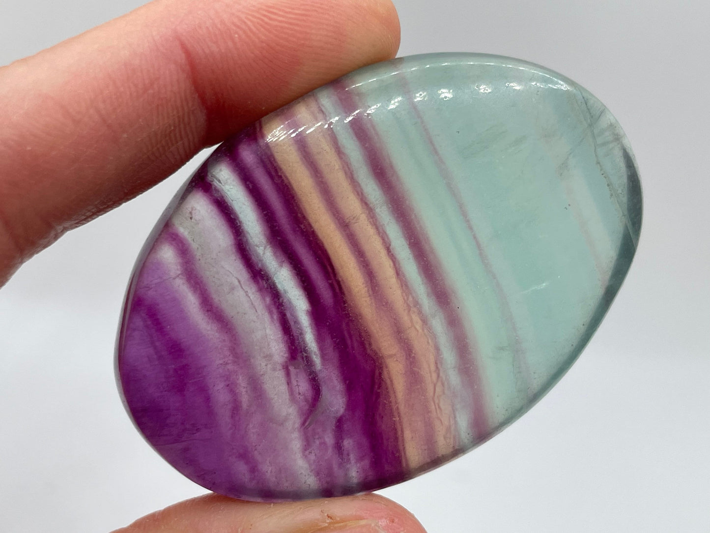 Candy Fluorite Palm Stone || Fluorite Palm Stone || Candy Fluorite Crystal || Choose Your Size!