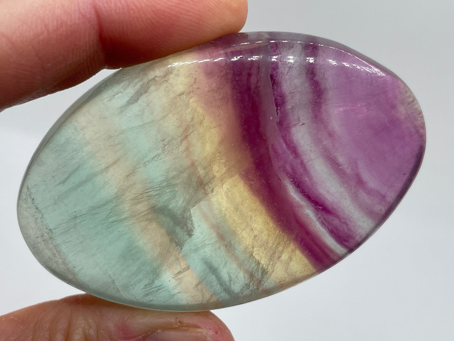 Candy Fluorite Palm Stone || Fluorite Palm Stone || Candy Fluorite Crystal || Choose Your Size!