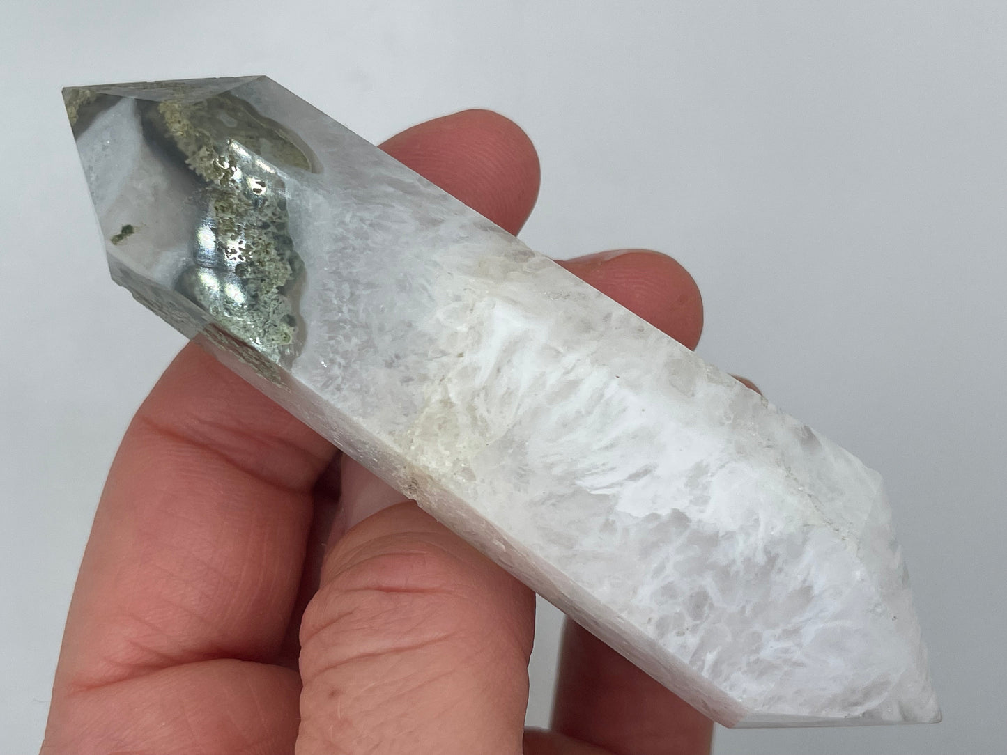 Double Terminated Moss Agate || Moss Agate Double Terminated Point || Choose your size