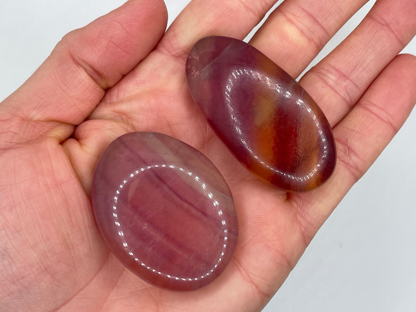 Candy Fluorite Palm Stone || Fluorite Palm Stone || Candy Fluorite Crystal || Choose Your Size!