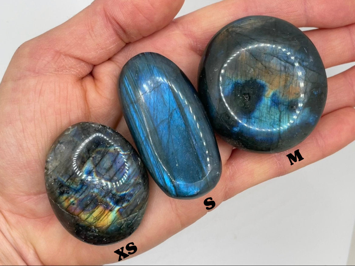 Labradorite Palm Stone || Flashy Labradorite Palm Stone || Labradorite Crystal Palm Stone || Polished Labradorite Palm Stone