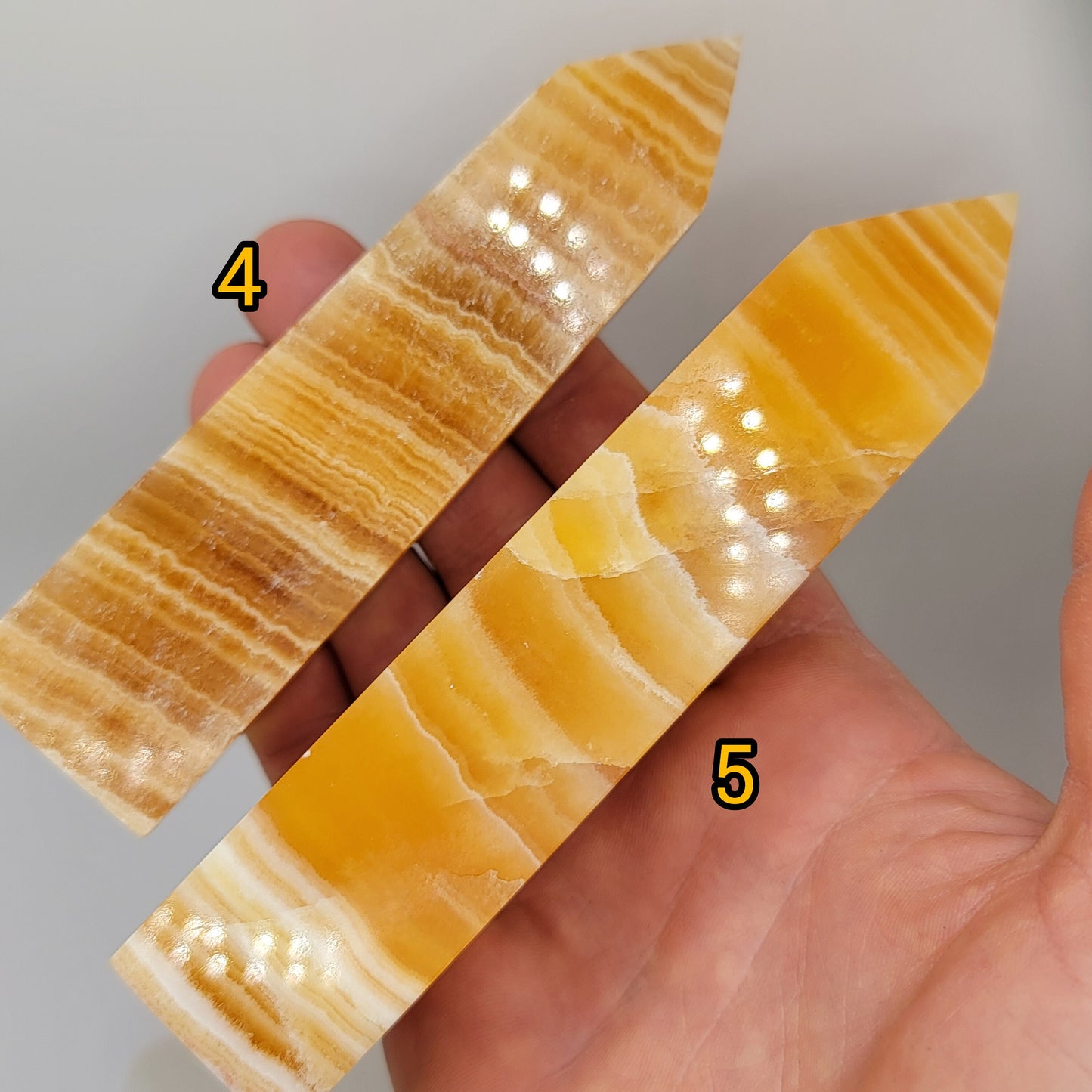 Orange Calcite Towers || Orange Calcite Crystal Tower || Banded Orange Calcite Tower || Choose Your Tower