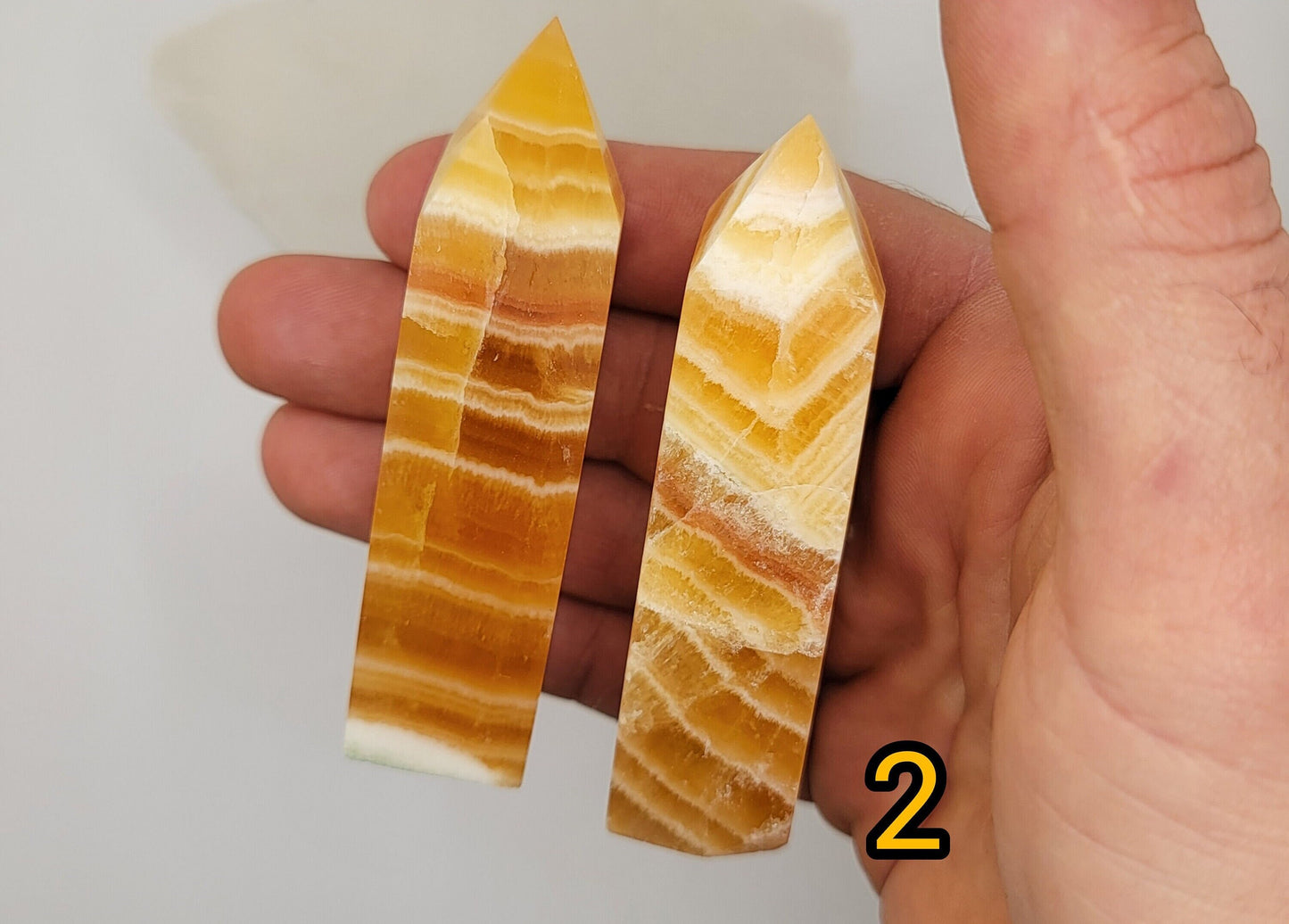 Orange Calcite Towers || Orange Calcite Crystal Tower || Banded Orange Calcite Tower || Choose Your Tower