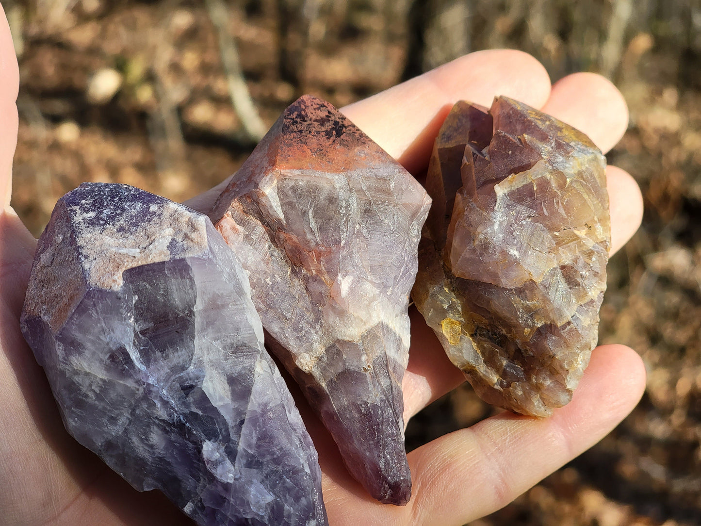 Raw Thunder Bay Amethyst || Raw Hematite Capped Amethyst Crystal Points || Choose Your Size