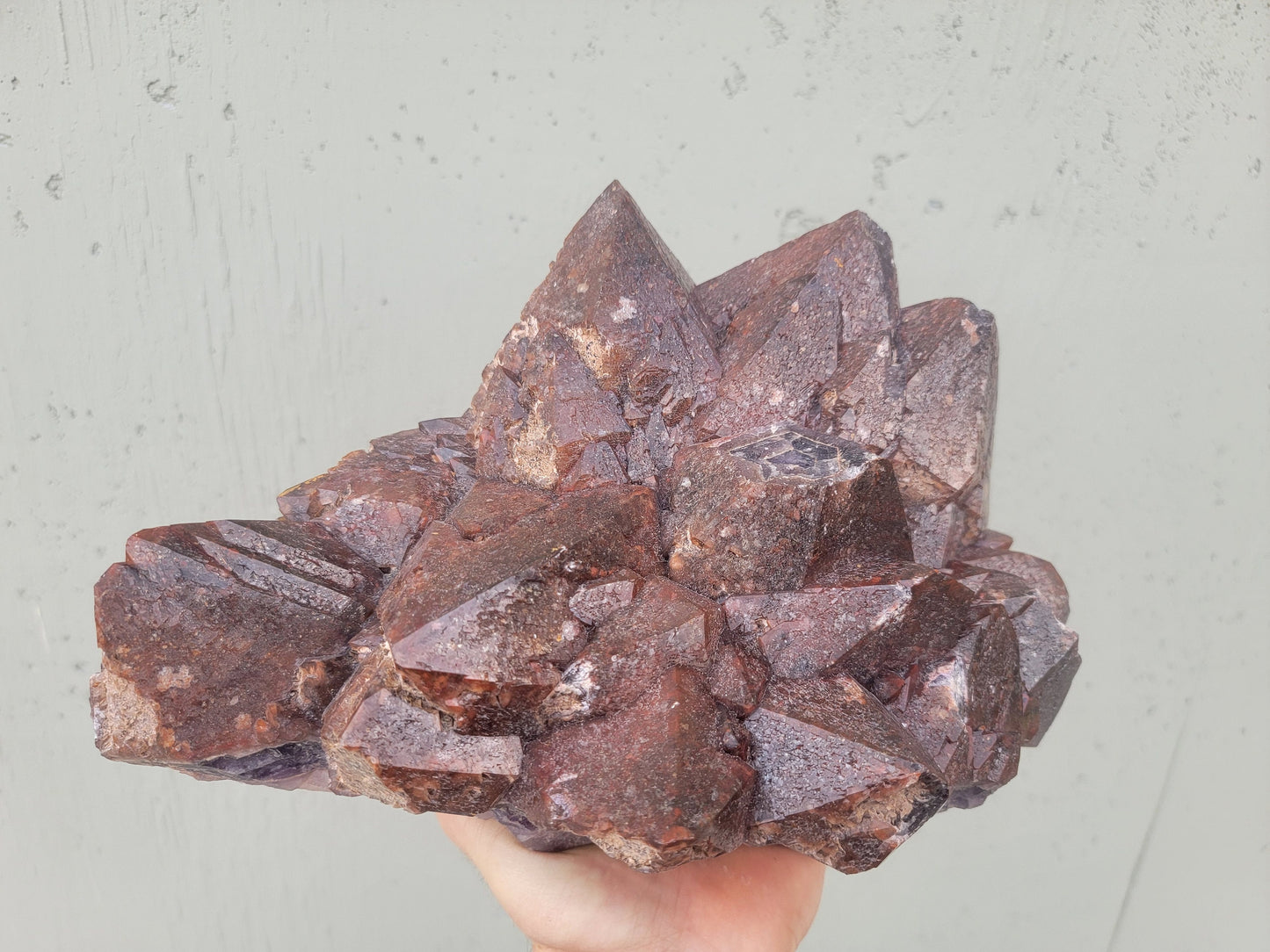 Raw Thunder Bay Amethyst Cluster || Raw Amethyst Crystal || Hematite Capped Amethyst