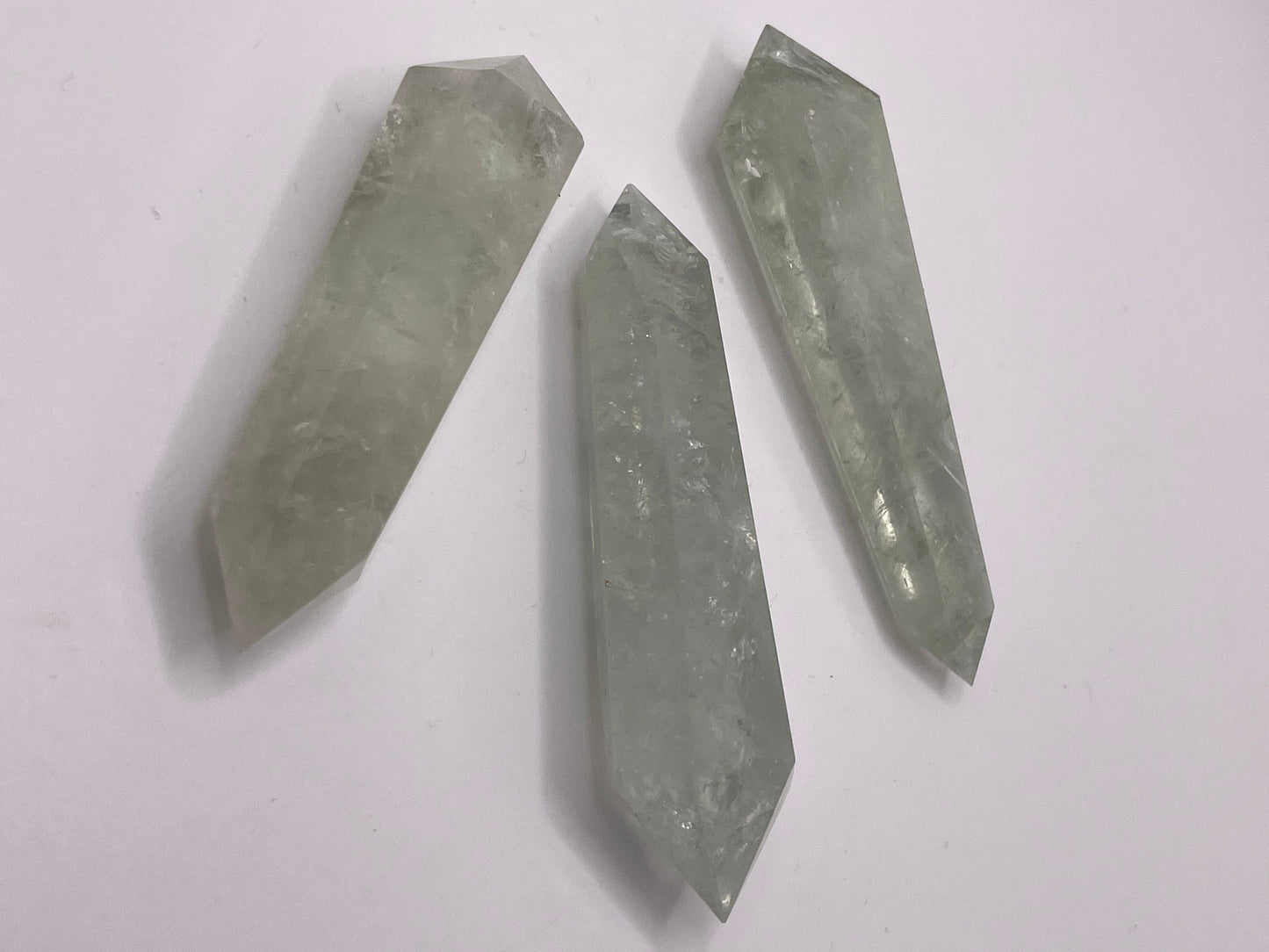 Double Terminated Prasiolite Point || Green Amethyst DT || Green Amethyst Point || Choose Your Size